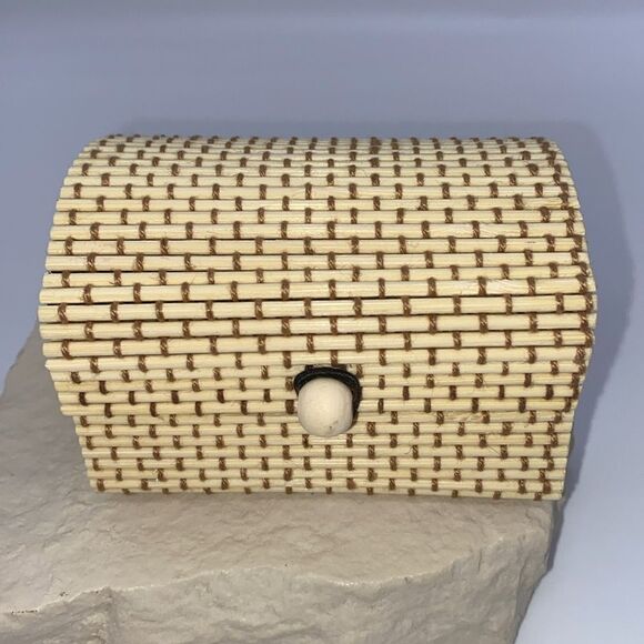 ✨🆕✨ BoHo Bamboo Jewelry Gift 🎁 Storage Basket Box✨ - Picture 5 of 9